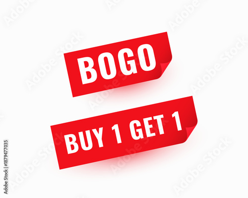 bogo sale offer sticker background for promo campaign
