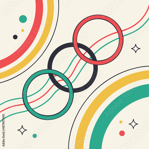 Modern Abstract Flowing Shapes Vector Smooth Curves