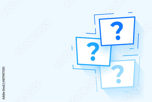 faq question mark concept background with text space