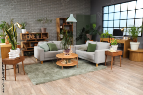 Blurred view of living room...