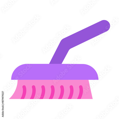 Scrubbing Brush Vector Flat Icon Design