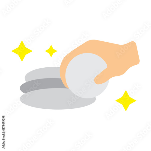 Plates Cleaning Vector Flat Icon Design