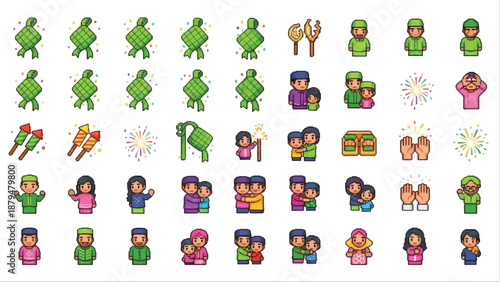 Collection of Cartoon Characters and Objects.