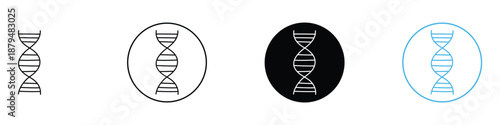 DNA icon vector. genetics, science, and biological research symbol. vector illustration.