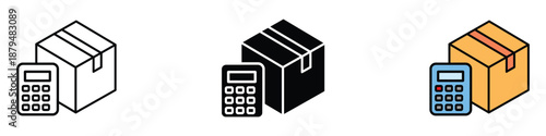 Estimate cost delivery icon vector. package delivery and logistics expenses management symbol. vector illustration.