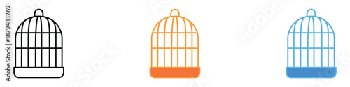 Bird cage icon vector. pet cage symbol. vector illustration.