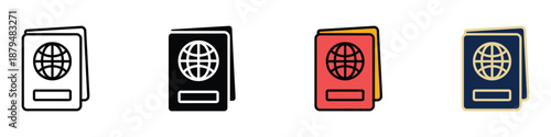 Passport icon vector. travel and international identity document symbol. vector illustration.
