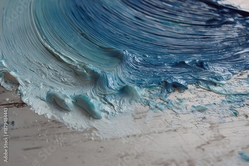 Wall paint gradually covers the surface