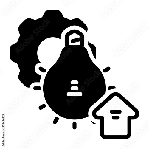 lamp icon, glyph icon style