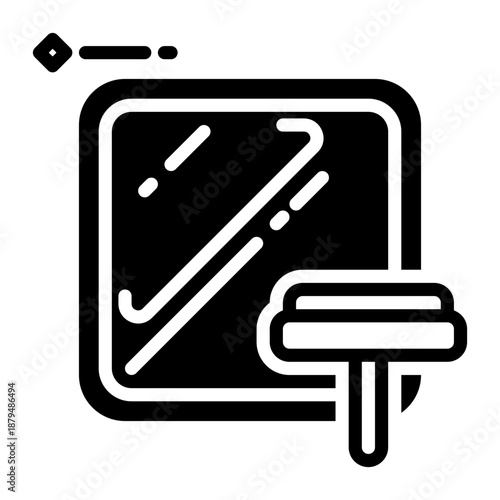 glass cleaner icon, glyph icon style