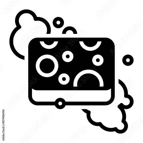 Sponge icon, glyph icon style