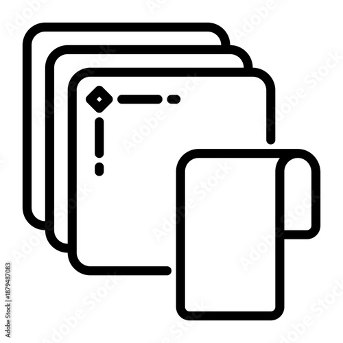 tissue paper icon, line icon style