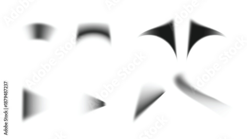 Grayscale blurred shapes transparent overlay