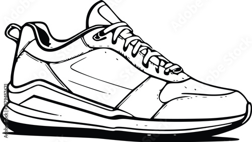 Outline Cool Sneakers Shoes sneaker.eps