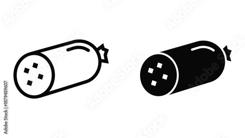 Simple line art illustration of two electrical plugs