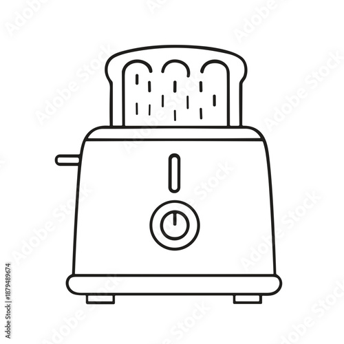 vector illustration of a toaster