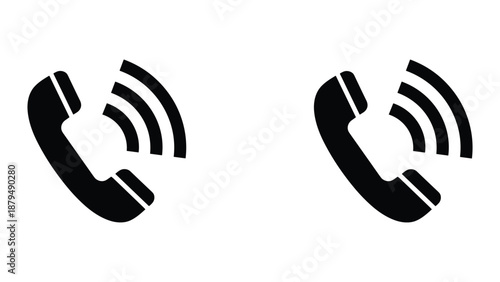 Phone icon with signal waves indicating incoming call