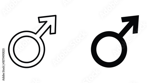 Male symbol icon set
