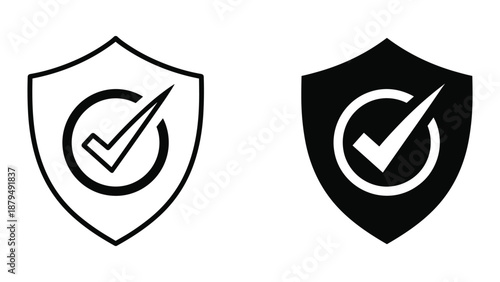 Shield icon with checkmark symbolizing security and approval