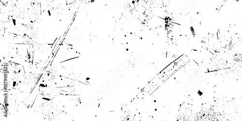 White and black ink splatter grunge dust particle and dust grain texture. grunge texture with scratches and cracks paint wall texture. dust overlay distress grain with scratch grunge urban background.