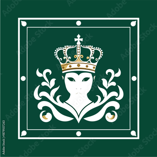 heraldic shield with crown