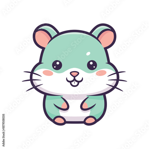 Cute cartoon hamster character illustration