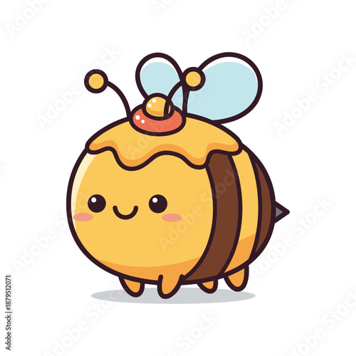 Adorable Cartoon Bee Character Illustration