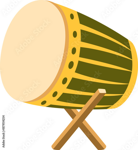 Traditional Bedug Drum Illustration