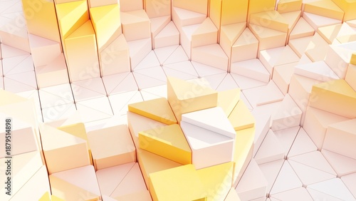 abstract background gold and white waves 3d illustration render