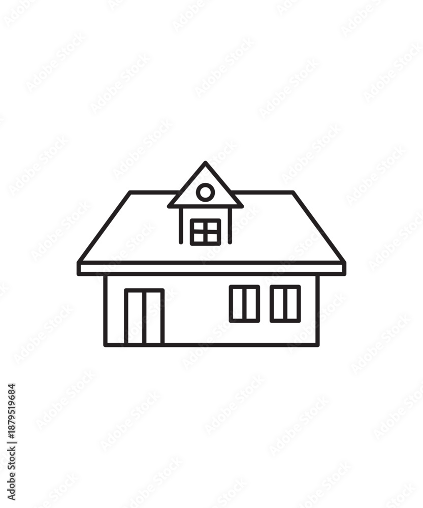 Fototapeta premium house icon, vector best line icon.