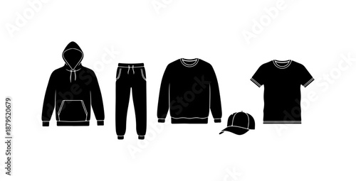 Clothing Outfit with Hoodie, Sweats, and Cap