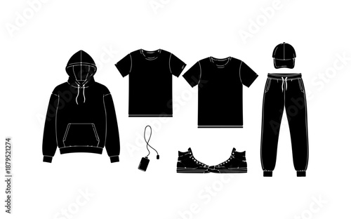 Black Streetwear Outfit with Accessories