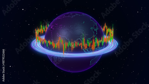 Digital Earth with Financial Graphs for Global Trading and Market Analytics