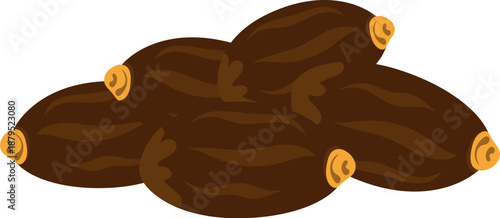 Sweet Brown Dates Vector