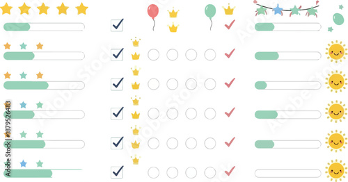 MITESHONAES training progress chart with ratings and task completion status
