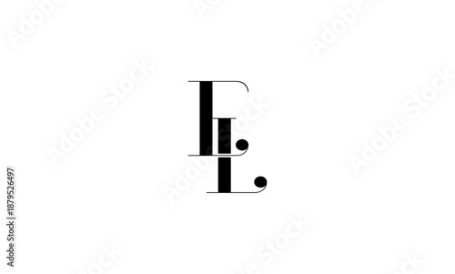 EL initial letters logo or EL monogram