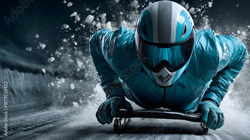 Extremer Skeleton Sport mit eisiger Geschwindigkeit
