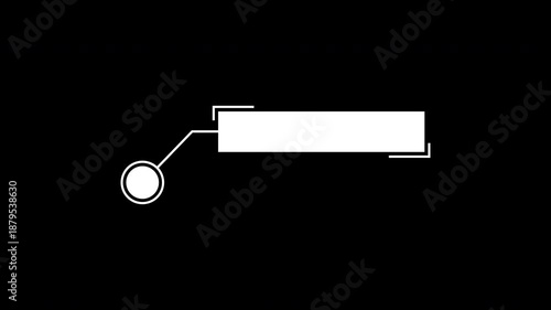 4K futuristic HUD callout rectangle text box animation with clean UI design, ideal for technology presentations, data visualization, user interface overlays, and modern digital video projects.