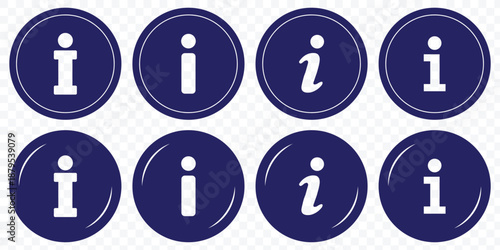 information icon set. info button. info symbol flat style. Information icon collection. Info icons Info Point Icon. Different styles , more information. Vector icons.