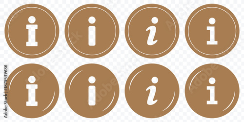 Information icon collection. Info icons set. Info button.  Info symbol. Vector EPS 10