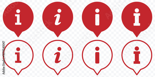 Information icon collection. Info icons set. Info button.  Info symbol. Vector EPS 10