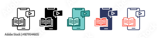 Mobile Learning multiple icon