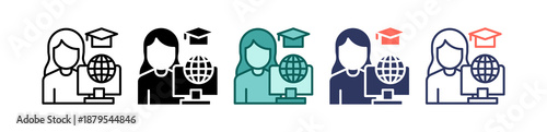 Distance Education multiple icon