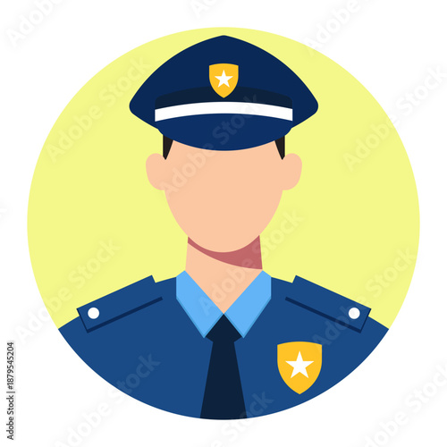 male police avatar illustration
