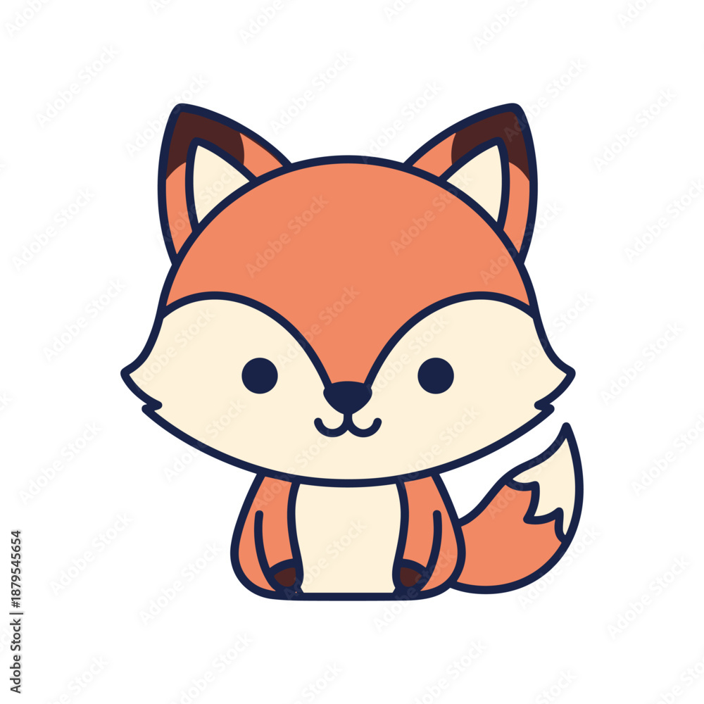 Fototapeta premium Adorable Cartoon Fox Illustration