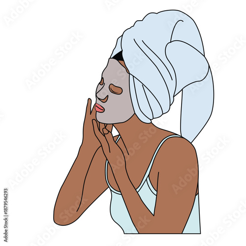 Women is doing Skincare routines