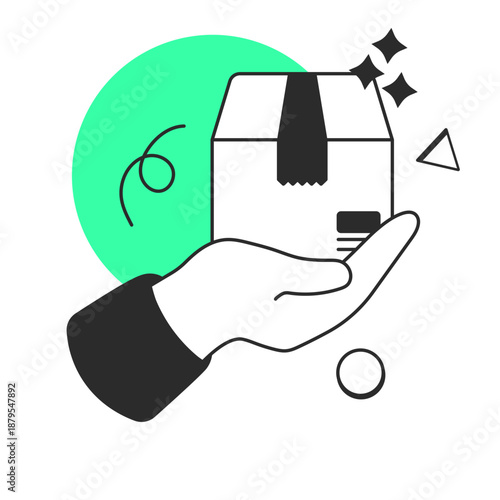 package arrived  illustration for application design and ecommerce website design needs