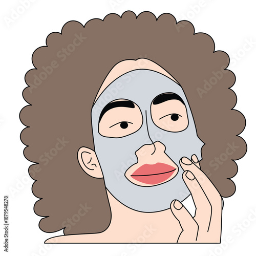 Women is doing Skincare routines