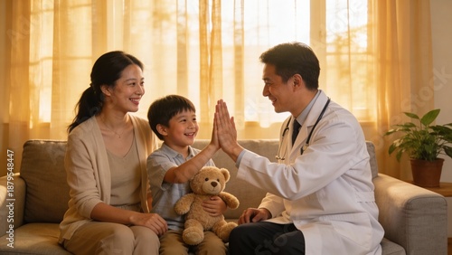 Family doctor visit with child