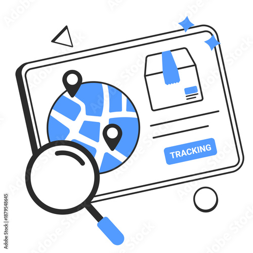 tracking delivery  illustration for application design and ecommerce website design needs